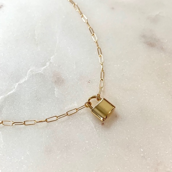 Petite Padlock Necklace - Picture 7 of 8